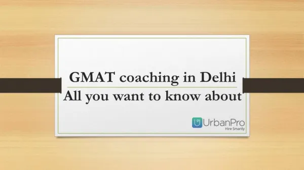 GMAT coaching in Delhi All you want to know about