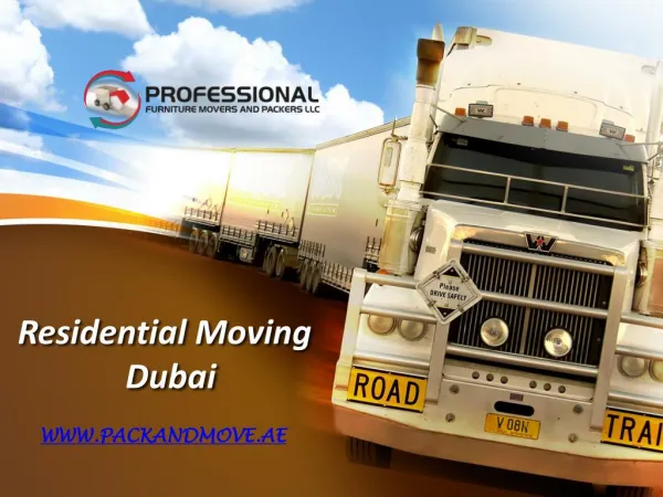 Residential Moving Services Dubai