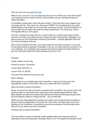 Convertifire Review - Why MUST you read this Convertifire Review now? - slide 1