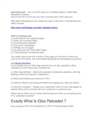 iGloo review - slide 1