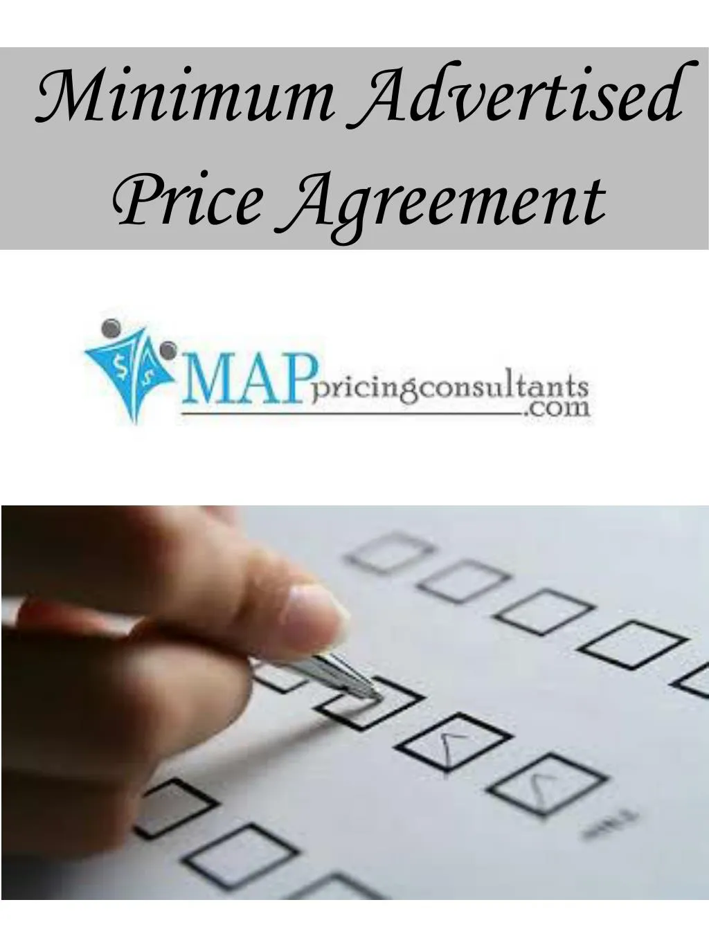 minimum advertised price agreement