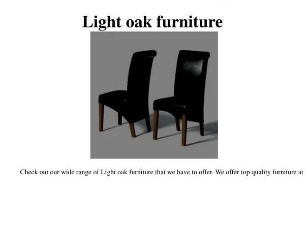Light oak furniture