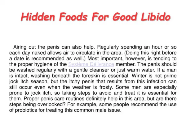 Hidden Foods For Good Life