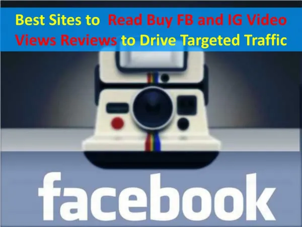 Tips And Tricks To Buy Real Facebook Video Views