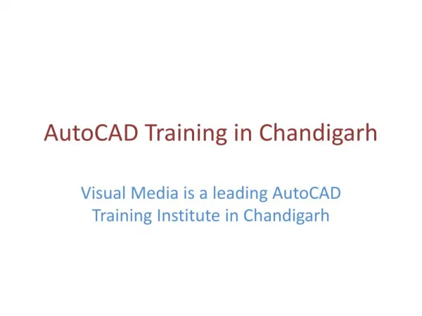 Autocad Training in Chandigarh