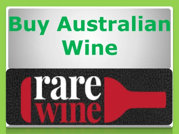 Buy australian wine