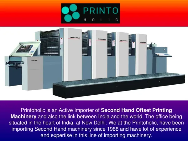 Second Hand Offset Printing Machines