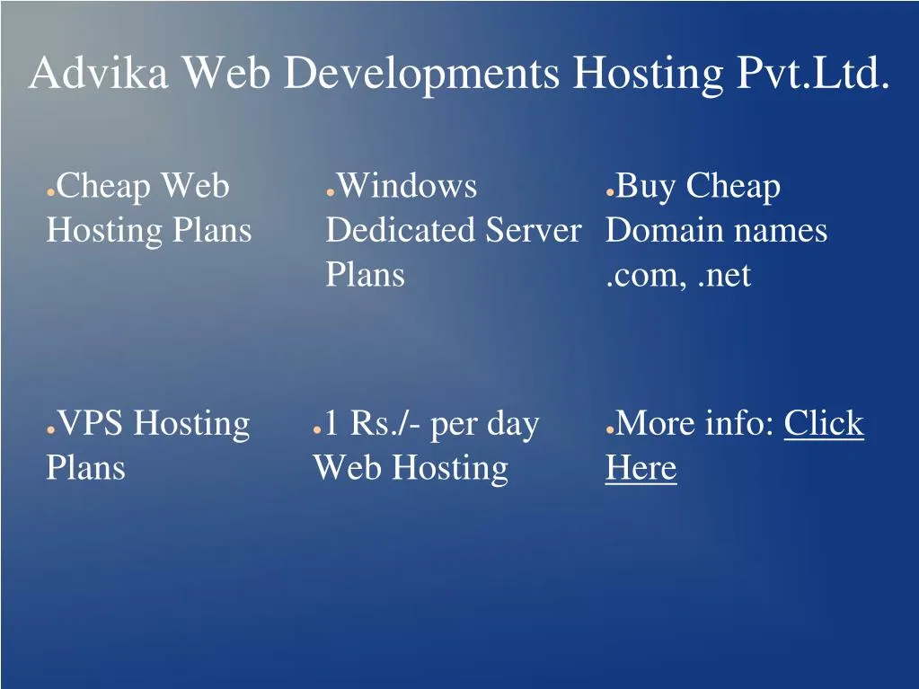 advika web developments hosting pvt ltd