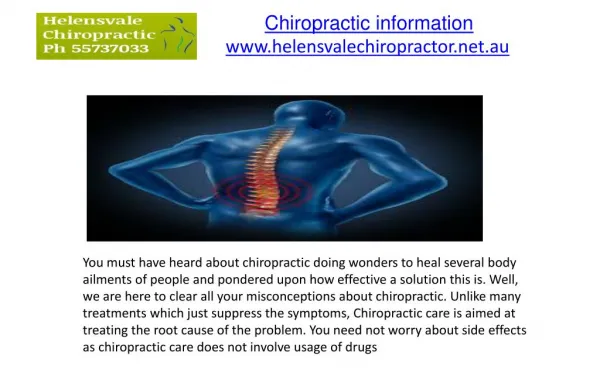 Chiropractic information