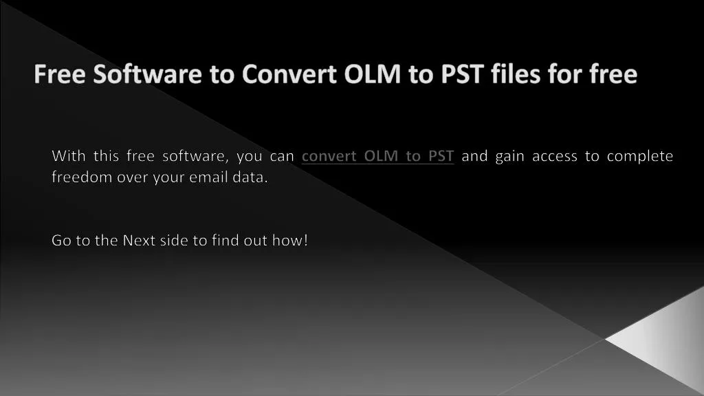 free software to convert olm to pst files for free