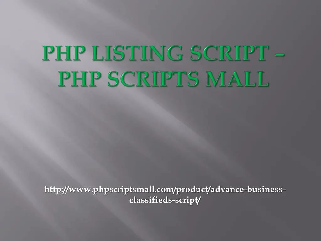 php listing script php scripts mall