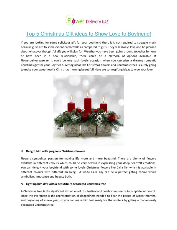 Top 5 Christmas Gift ideas to Show Love to Boyfriend