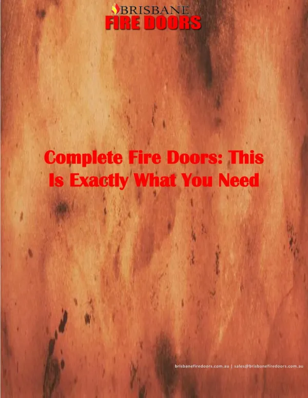 Complete Fire Doors: This Is Exactly What You Need