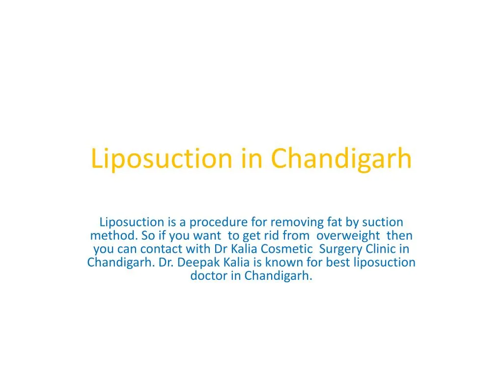 liposuction in chandigarh