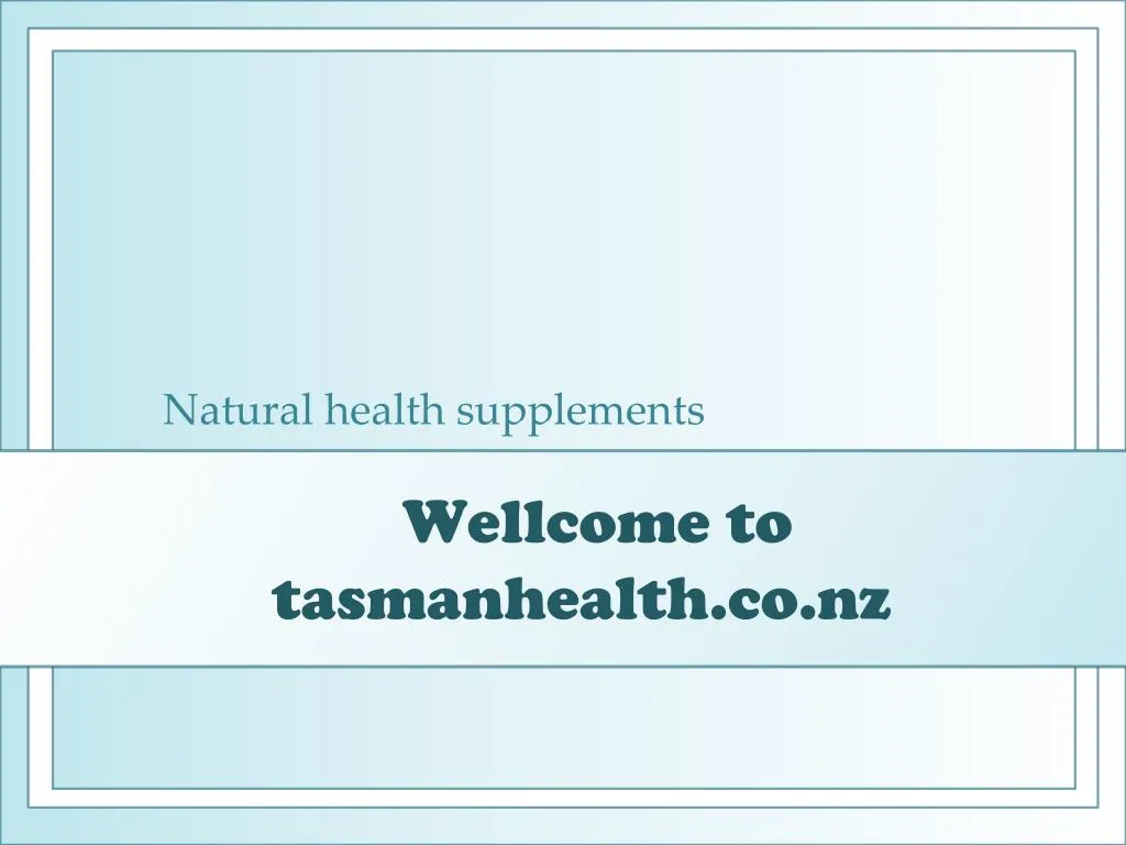 natural health supplements