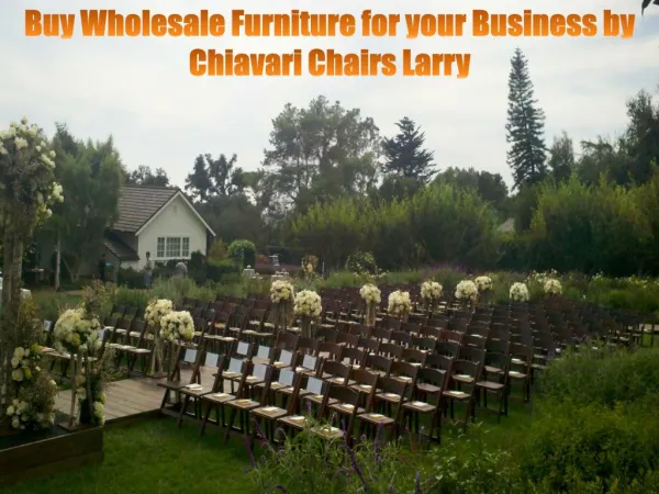 Buy Wholesale Furniture for your Business by Chiavari Chairs Larry