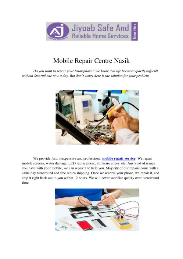 Mobile Repair Centre Nasik