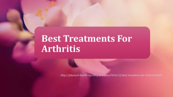 Best Treatment For Arthritis