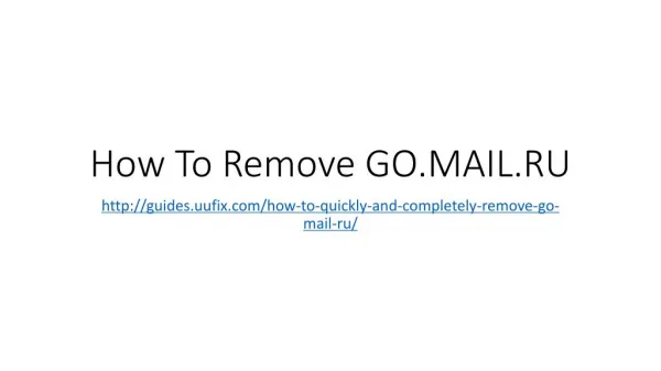 How to Remove Go.mail.Ru