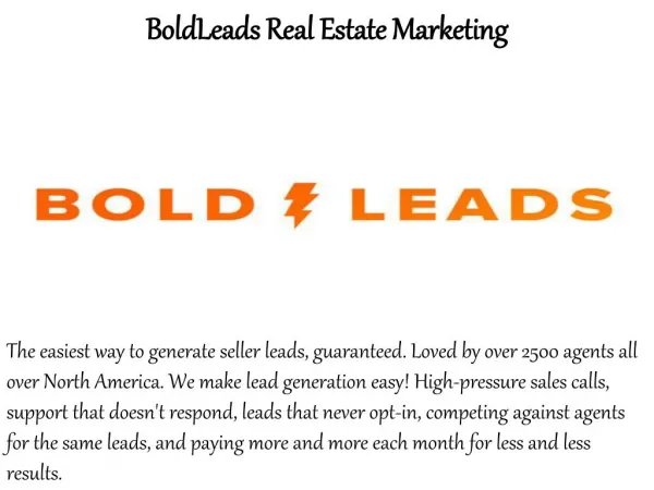 Bold Leads Review - How to Plan Your Real Estate Marketing Strategy