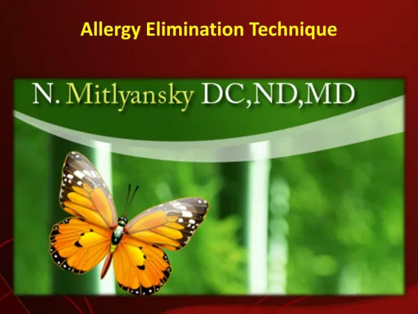 Allergy Elimination Technique