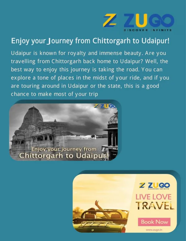 Enjoy your Journey from Chittorgarh to Udaipur!