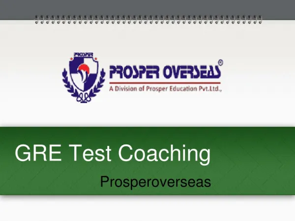 GRE Test, GRE exam, Graduate Record Examination (GRE) - Prosperoverseas