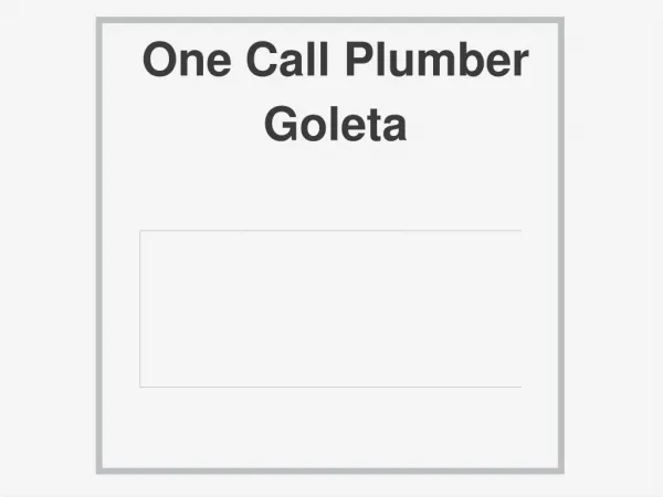 One Call Plumber Goleta