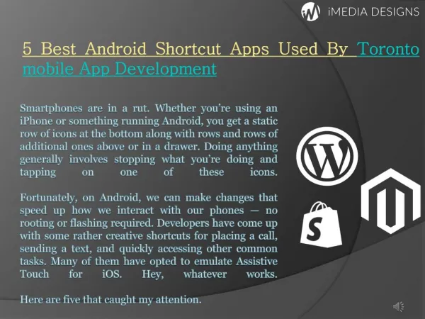 5 Best Android Shortcut Apps Used By Toronto Mobile App Development
