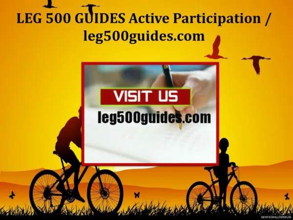 LEG 500 GUIDES Active Participation /leg500guides.com