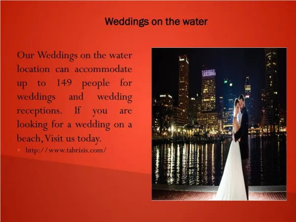 Weddings on the water