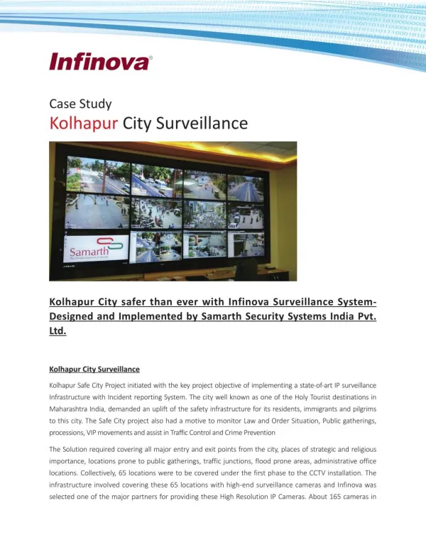 Kolhapur City Surveillance - Infinova