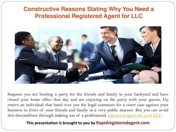 Constructive Reasons Stating Why You Need a Professional Registered Agent for LLC