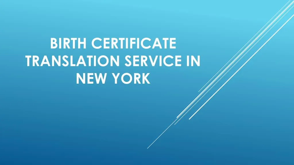 birth certificate translation service in new york