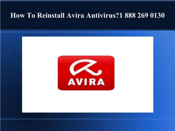 How to reinstall avira antivirus ?