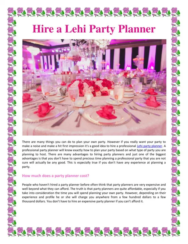Murray Party Planners