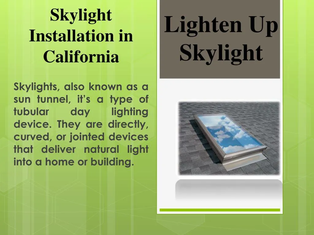 skylight installation in california