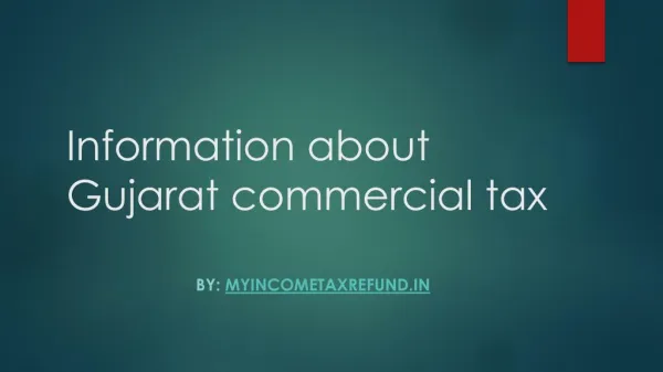 Information about Gujarat commercial tax
