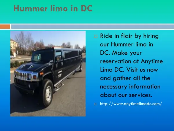 Hummer limo in DC