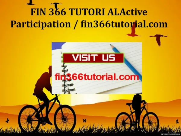 FIN 366 TUTORI ALActive Participation / fin366tutorial.com
