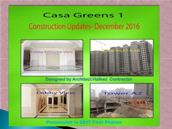 Construction Updates - December 2016