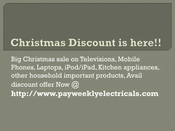 Avail exciting Christmas offers @ Pay Weekly Store in UK| Pay weekly