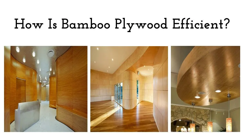 how is bamboo plywood efficient