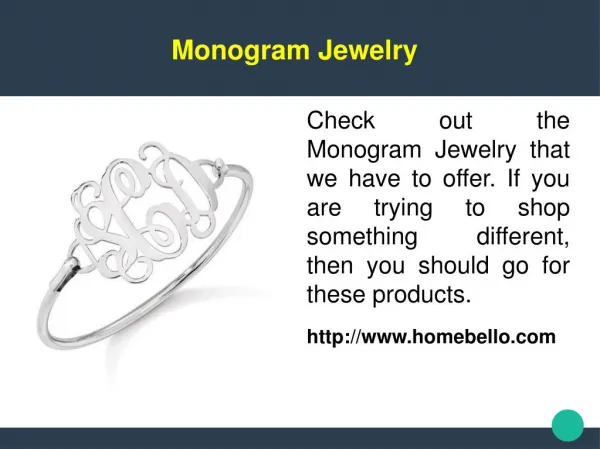 Monogram Jewelry