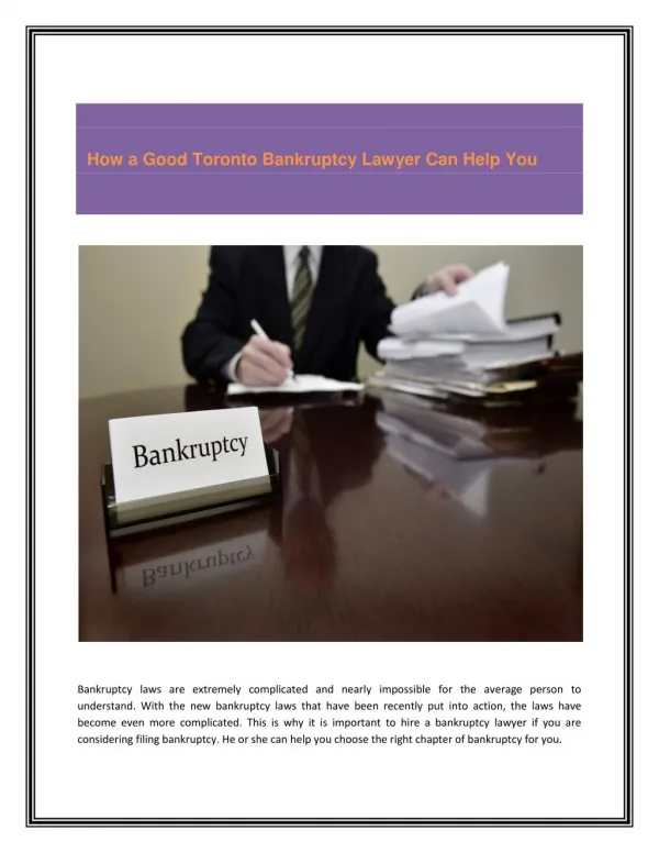 Markham bankruptcy lawyers