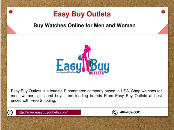 Buy Watches online for Men and Women | Easy Buy Outlets