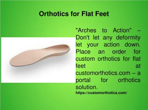 Orthotics for Flat Feet