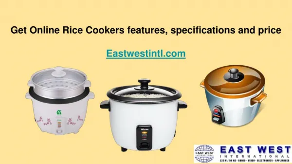 Get Online Rice Cookers features, price