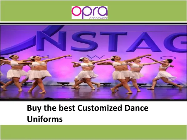 Get Customized Dance Uniforms