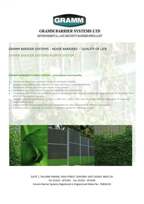 Gramm Green Planting System